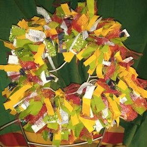 #54 Christmas Tree Round Fabric Wreath